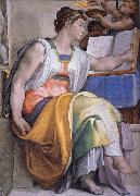 UNTERBERGER, Michelangelo The erythreanska sibyllan fran sixtinska Chapel ceiling oil on canvas